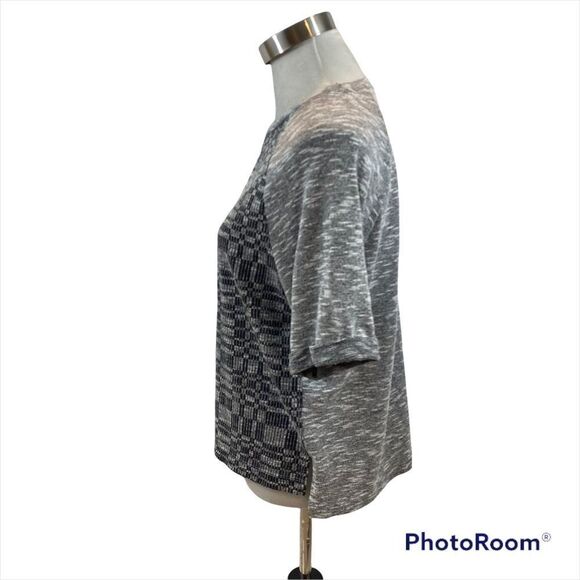 Old Navy White‎ and Black Cuffed Sleeve Blouse Size medium - Picture 9 of 9